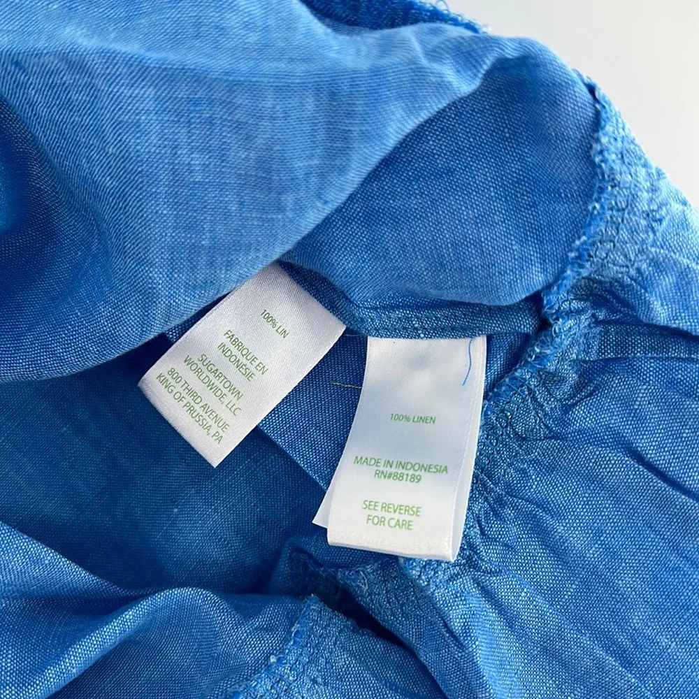 Lilly Pulitzer Women's Linley Collared Coverup in Beckon Blue x Sea Salt Size M - Picture 5 of 10